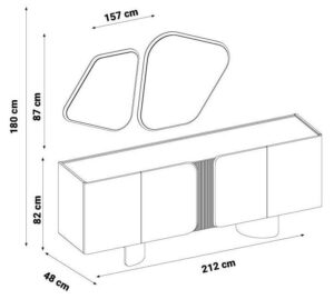 Set Oglinzi Dining Alanya, 157×87 cm