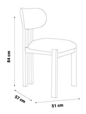 Scaun Alanya, 51×57×84 cm - Design Modern