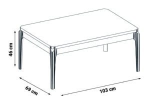 Măsuță de Cafea Best, Design Modern 103×69×46 cm