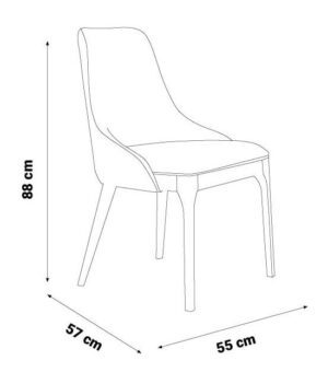 Scaun Carmen 55×57×88 cm - Design Elegant