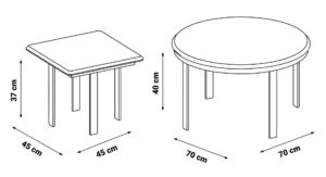 Set 2 Măsuțe Cafea Crown, Design Modern