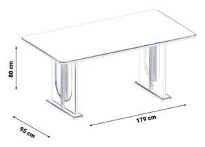 Masă de Dining Florya, design elegant 179×95×80 cm