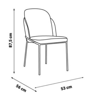 Scaun Florya 53x56x87,5 cm Elegant și Modern