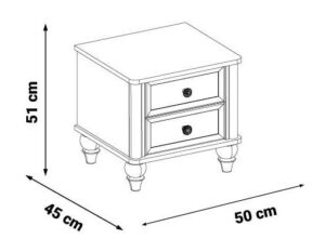 Noptieră Lotus, elegantă și funcțională