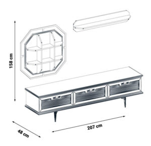 Set Mobilier TV Marmaris Elegant și Modern