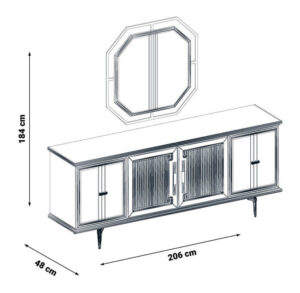 Oglindă Consolă Marmaris, Design Modern