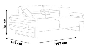 Canapea Pablo Crem, 2 Locuri, Design Elegant