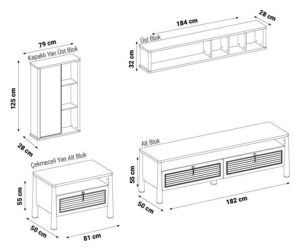Set Mobilier TV Salda - Design Elegant