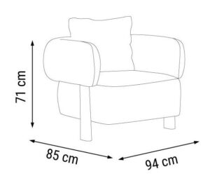Fotoliu Salda Alb, 94×85×71 cm - Modern și Elegant