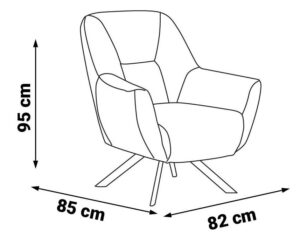 Fotoliu Stil Crem 82×85×95 cm Modern și Elegant