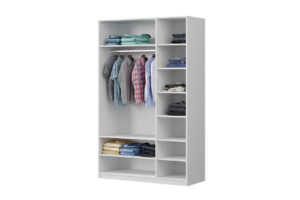 Cabinet Plus, 3 Uși, Alb - 135×55×213,5 cm