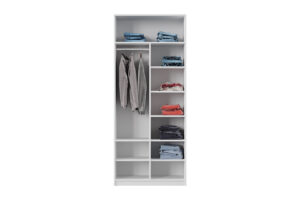 Cabinet Plus, 2 Uși, Alb, 90×55×213,5 cm
