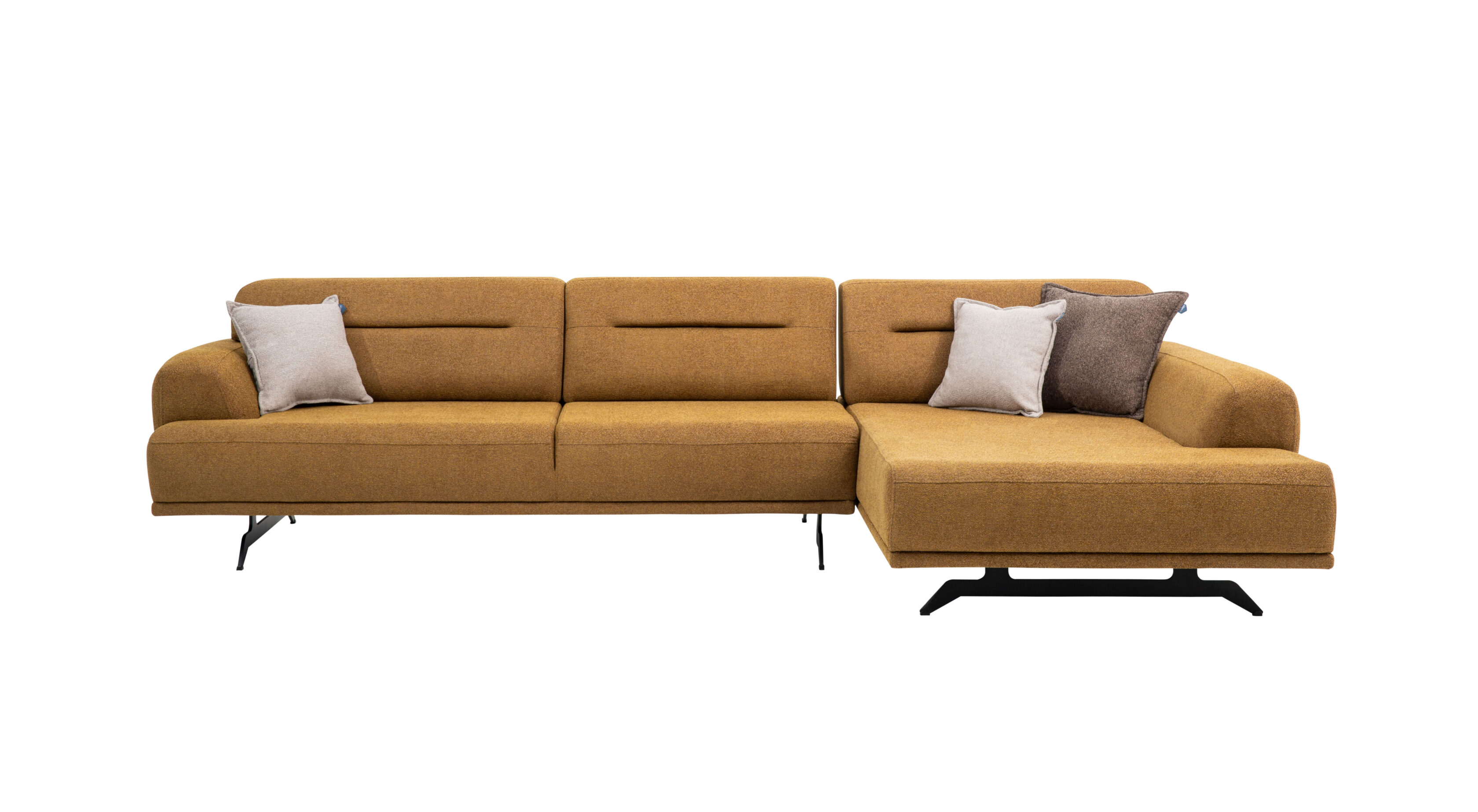 Colțar Aqua Galben Muștar, 3 Locuri – Design Modern Colțar Aqua Galben Muștar, 3 Locuri - Design Modern