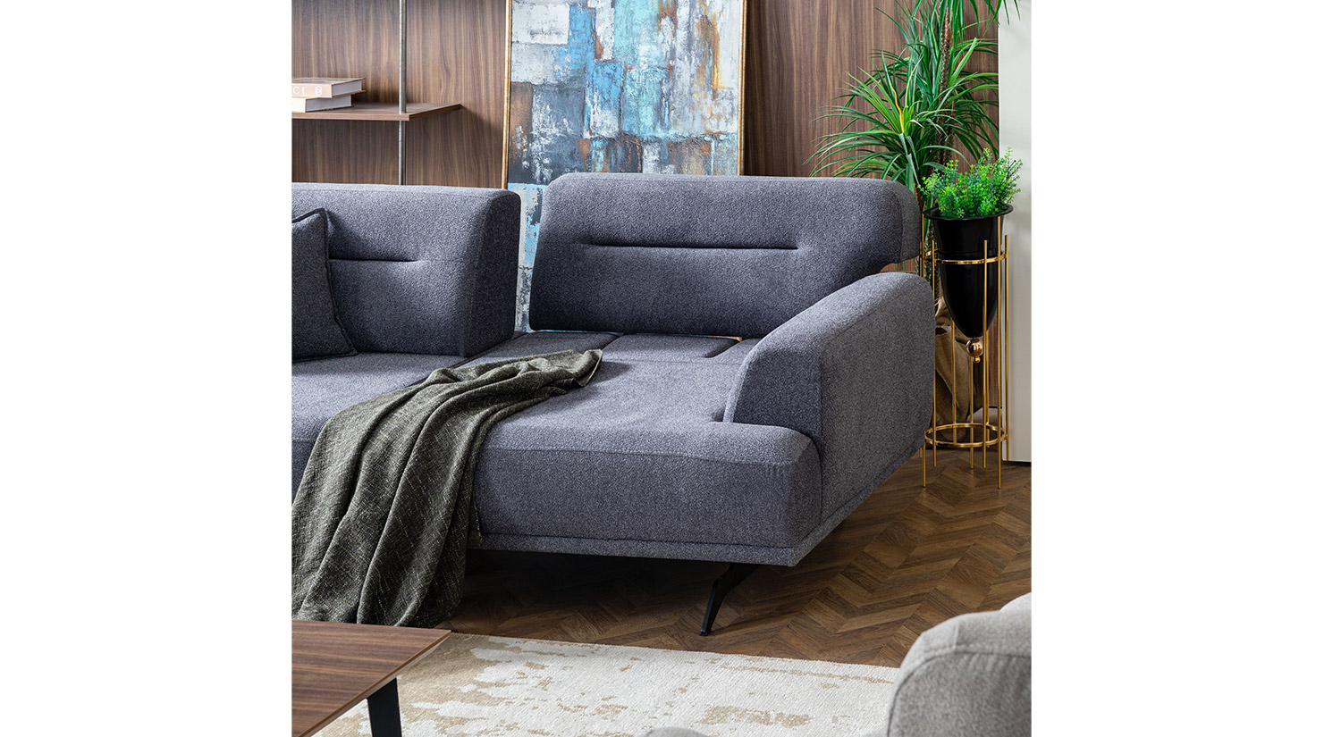 Canapea Aqua, Gri, 3 Locuri – Modern și Elegant Canapea Aqua, Gri, 3 Locuri - Modern și Elegant
