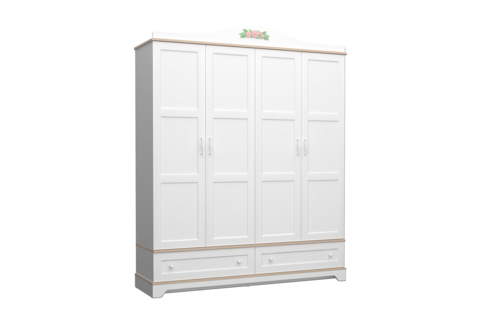 Dulap Bianca 4 Uși - Spațiu Generos și Design Elegant