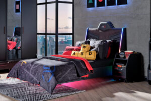 Cadru Pat Roox cu LED 100×200 cm
