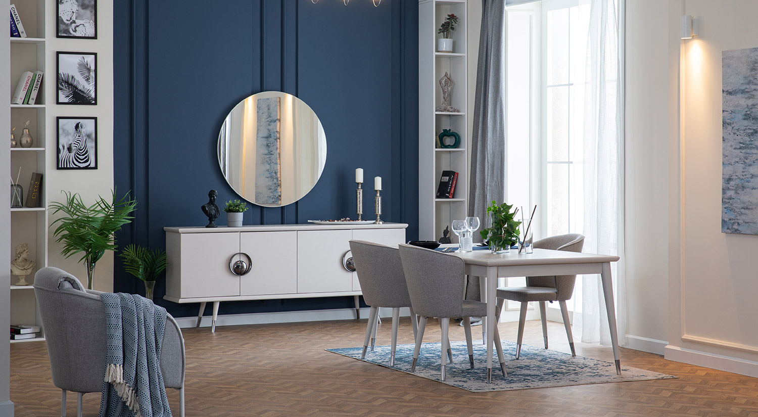 Masă de Dining Alacati, modernă și elegantă Masă de Dining Alacati, modernă și elegantă