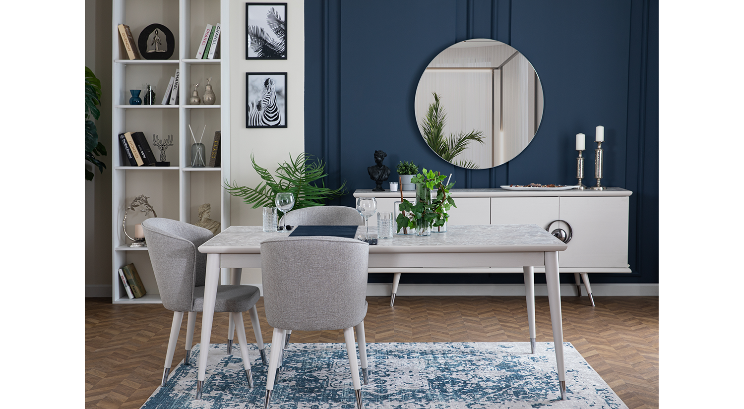 Masă de Dining Alacati, modernă și elegantă Masă de Dining Alacati, modernă și elegantă