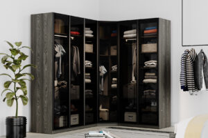 Cabinet Plus, 2 Uși, Stejar Negru, 90×55×213,5 cm