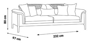 Canapea Best Bej 3 Locuri - Design Elegant