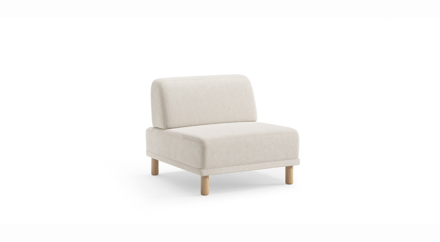 Modul Bodrum Crem 1 Loc Fără Brațe Modul Bodrum Crem 1 Loc Fără Brațe