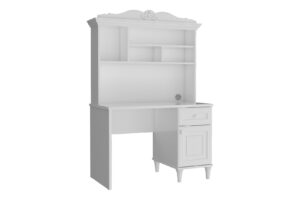 Etajeră Superioară Birou Lora, Alb, Modern