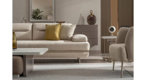 Canapea Carmen Bej - 3 Locuri, Design Modern