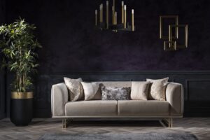 Canapea Emirgan Gold 2 Locuri - Lux și Eleganță