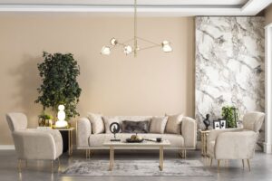 Canapea Emirgan Gold 2 Locuri - Lux și Eleganță