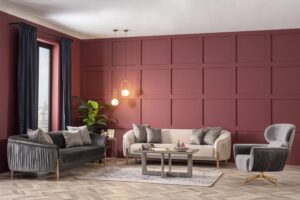 Canapea Florya, Antracit, 3 Locuri Elegante