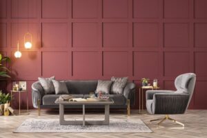 Canapea Florya Bej, 3 Locuri, Design Elegant