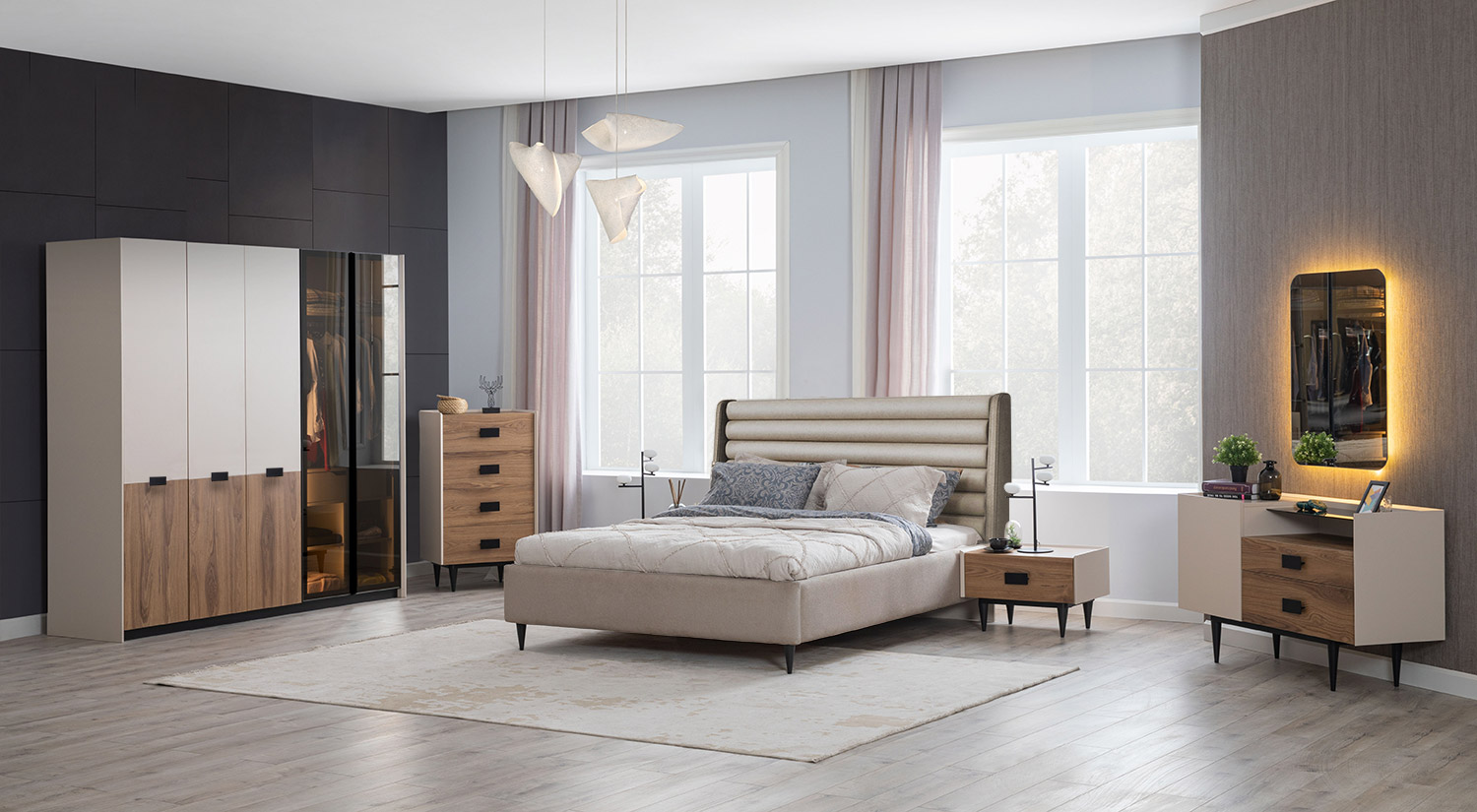 Set Dormitor Aqua – Design Modern și Eleganță Set Dormitor Aqua - Design Modern și Eleganță