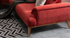 Colțar Milano Roșu 3x2 Locuri 315x283x78 cm