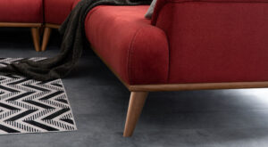 Colțar Milano Roșu 3x2 Locuri 315x283x78 cm