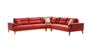 Colțar Milano Roșu 3x2 Locuri 315x283x78 cm