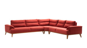 Colțar Milano Roșu 3x2 Locuri 315x283x78 cm