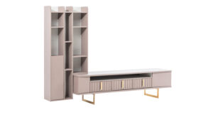 Set Mobilier TV Latte - Design Modern și Elegant