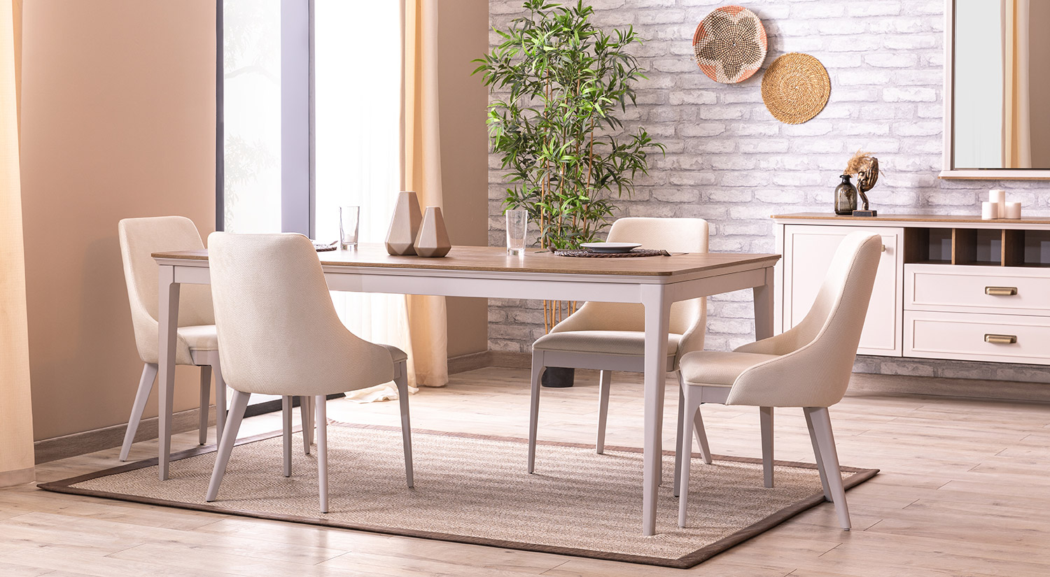 Masă de Dining Mugla, elegantă și modernă Masă de Dining Mugla, elegantă și modernă