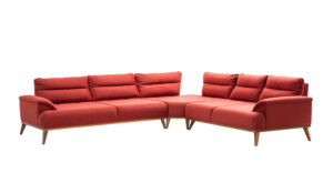 Colțar Milano Roșu 3x2 Locuri 315x283x78 cm