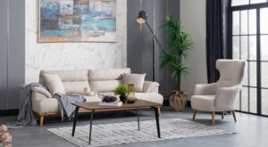 Canapea Milano Crem 3 Locuri - Design Elegant