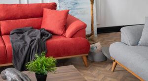 Canapea Milano Roșie 2 Locuri, 193×100×78 cm