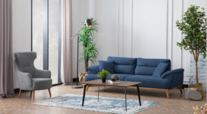 Canapea Milano Bleumarin 3 Locuri 225x100x78 cm