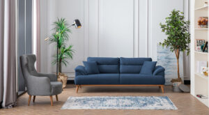 Canapea Milano Bleumarin 3 Locuri 225x100x78 cm