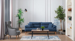 Canapea Milano Bleumarin 3 Locuri 225x100x78 cm