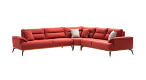 Set Colțar Milano Mare, Roșu - Elegant și Confortabil