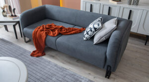 Canapea Milas Gri, 3 Locuri, 228×95×76 cm