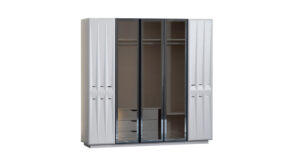 Dulap Natura 5 Uși, Design Modern Alb