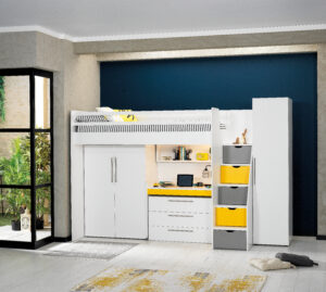 Birou de Studiu Galben Neo, Modern și Funcțional