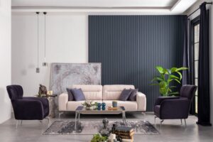 Canapea Zirkon Crem, 2 Locuri - Design Modern