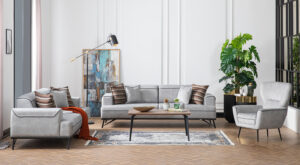 Canapea Oscar Gri, 3 Locuri - Stil și Confort